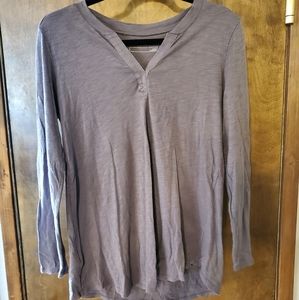 Eddie Bauer Women's Long Sleeve V Neck Shirt Size L
